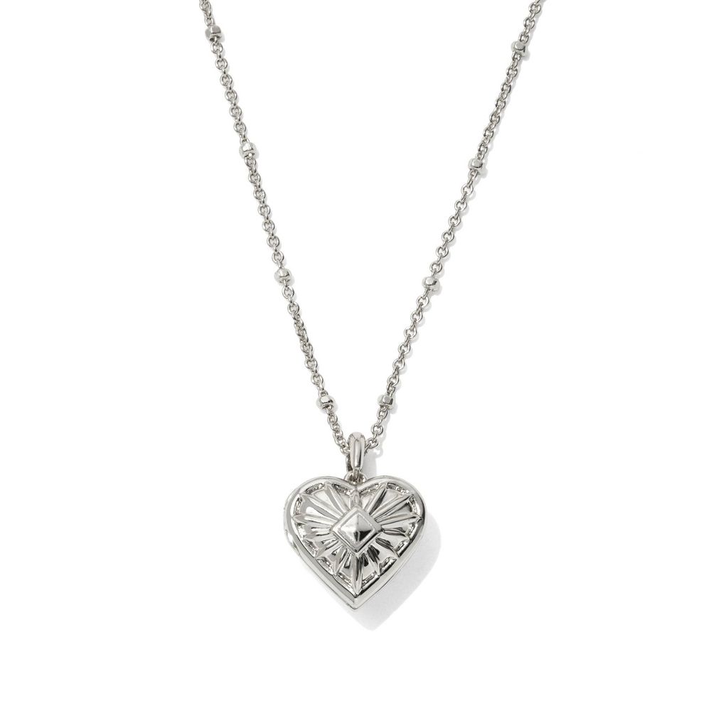 New - Kendra Scott Anna Sunburst Locket Necklace - Gold