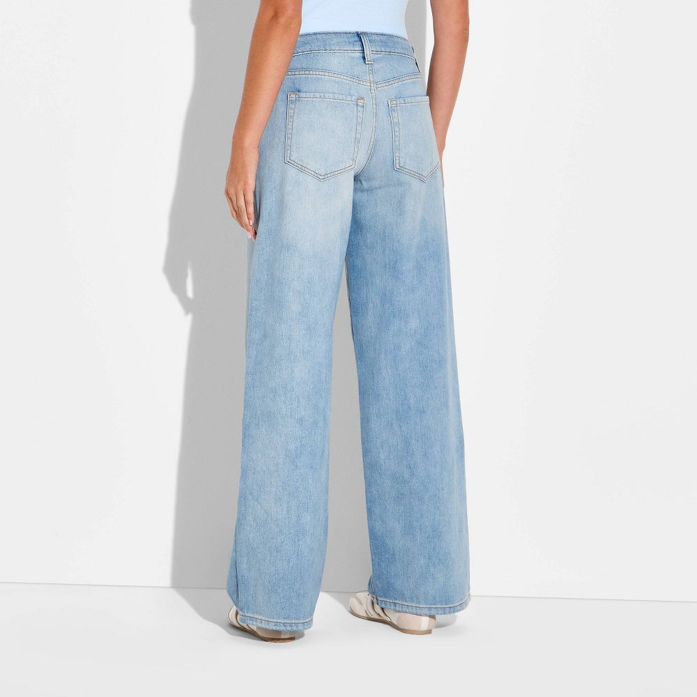 New - Women's Low-Rise Baggy Jeans - Wild Fable™ Blue Denim 8