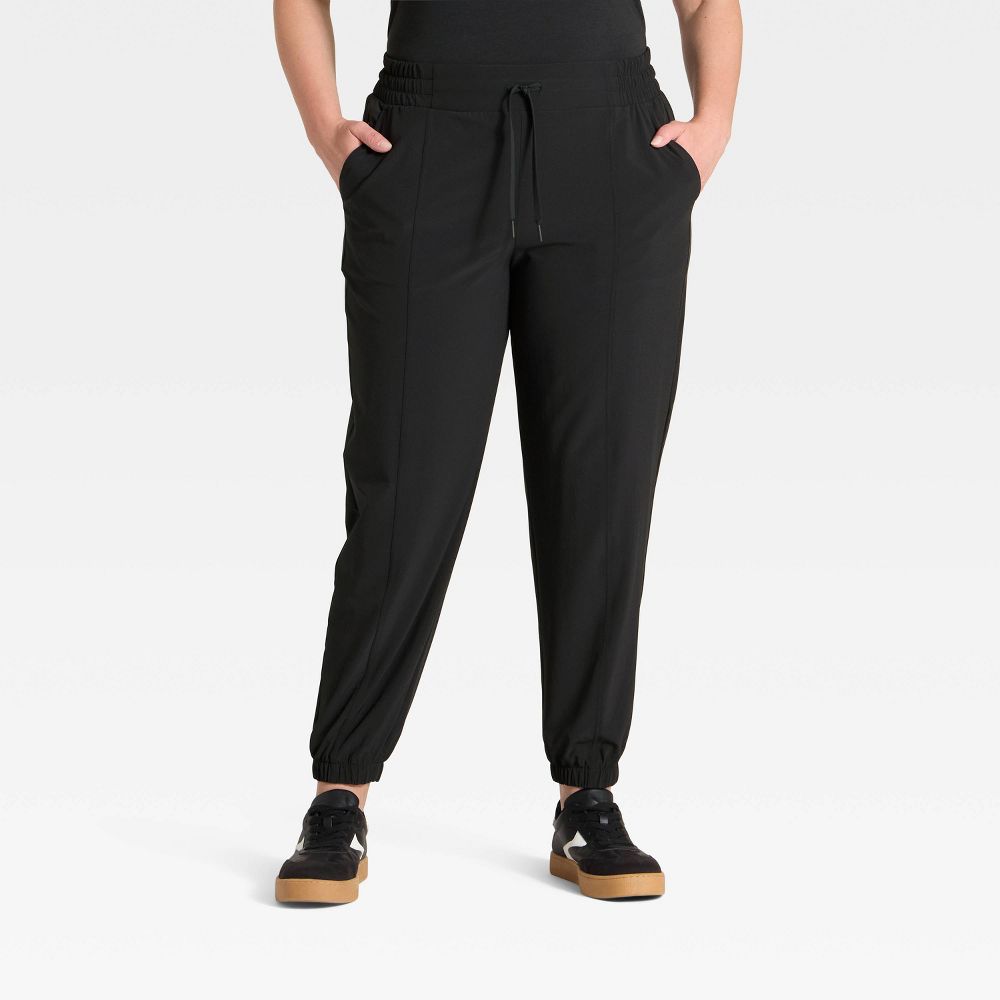 Open Box - Women's Active Light Mid-Rise Joggers - All In Motion™ Black M