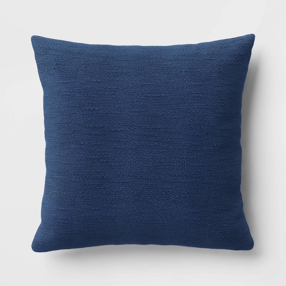 Open Box - Oversized Square Cotton Boucle Reversible Throw Pillow with Linen Blue - Threshold™