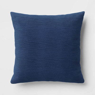 Open Box - Oversized Square Cotton Boucle Reversible Throw Pillow with Linen Blue - Threshold™