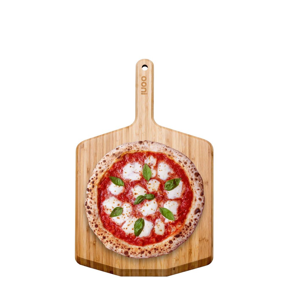 New - Ooni 12" Pizza Peel and Serving Board Bamboo Light Brown