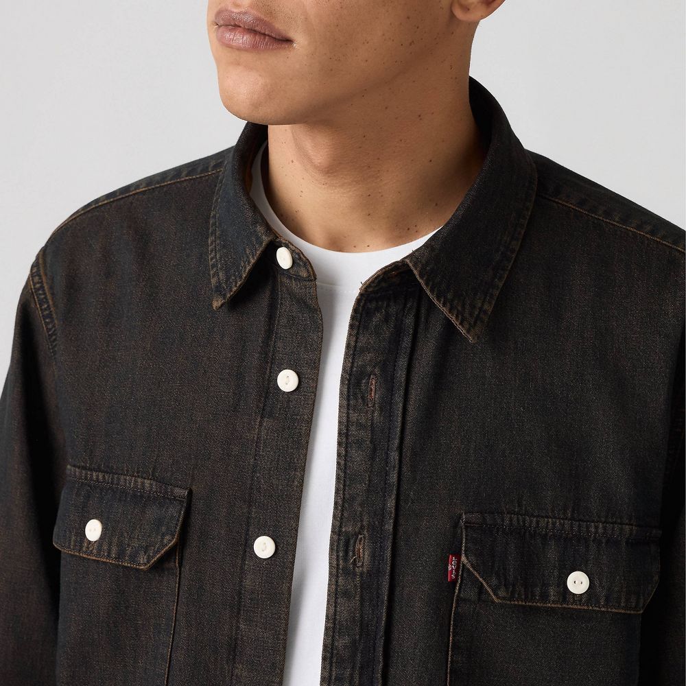 New - Levi's® Men's Worker Standard Fit Long Sleeve Button-Down Shirt - Tobacco Brown XXL