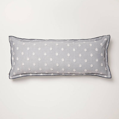 New - 36"x14" Clip Dobby Lumbar Throw Pillow Cover Washed Blue - Hearth & Hand™ with Magnolia