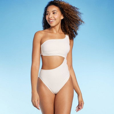 Open Box - Shade & Shore Women's One Shoulder One Piece Swimsuit Cutout Monokini Shade & ShoreBullseye Deals