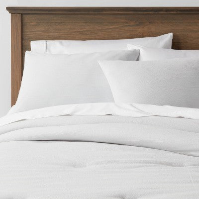 New - Threshold Comforter & Sham Set Cotton Chalk Stripes ThresholdBullseye Deals
