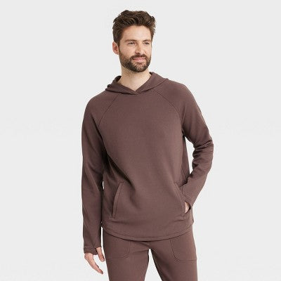 New - All In Motion Men's Pullover Hooded Waffle Knit Hoodie Athletic Fit All in MotionBullseye Deals