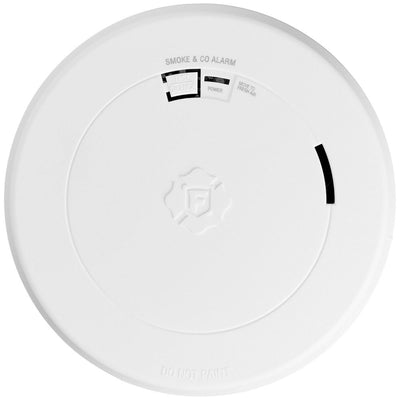 Open Box - First Alert Alarm Combo DC Slim SMCO210 Clam Tray: Smoke & Carbon Monoxide Detector, Fire Alarm, Lithium Battery, White