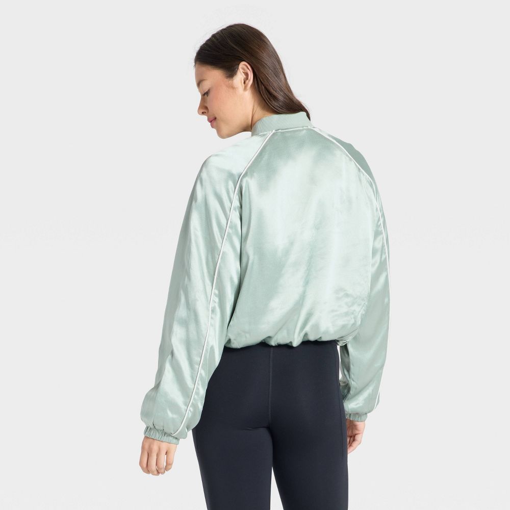 New - Women's Piped Track Jacket - All In Motion™ Sage Green M