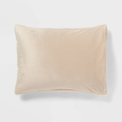 New - Threshold Luxe Faux-Fur Comforter & Sham Set Lightweight ThresholdBullseye Deals