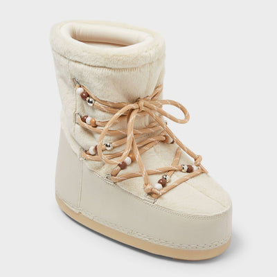 Open Box - Women’s Zenita Boots with Memory Foam Insole – Universal Thread™ Cream 9