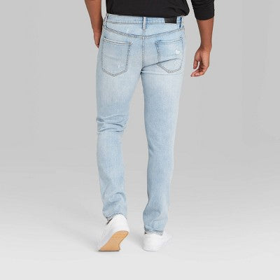 New - Original Use Men's Regular Tapered Leg Slim Fit Ankle Casual Jeans Heavyweight Original UseBullseye Deals