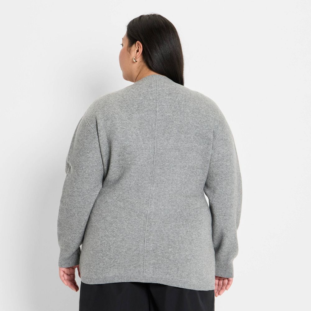 New - Women's Nipped Waist Cardigan - Future Collective Gray 1X