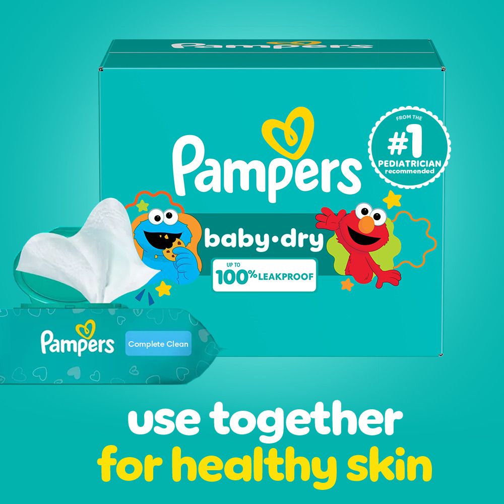 New - Pampers Baby Dry Diapers Super Pack - Size 1 - 120ct