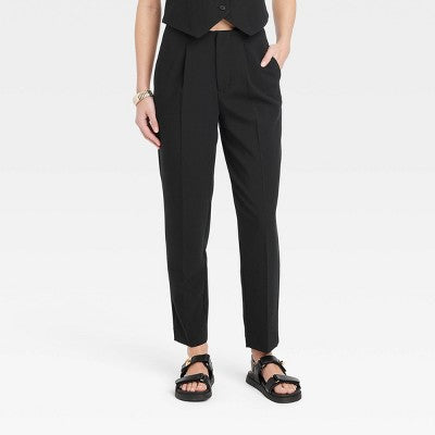 Open Box - A New Day Women's Tapered High Rise Ankle Length Tailored Trousers A New DayBullseye Deals