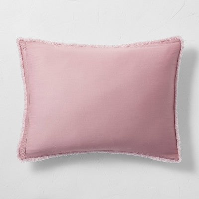 New - Casaluna 1-Piece Pillow Sham Linen-Blend OEKO-TEX Soft Feel CasalunaBullseye Deals
