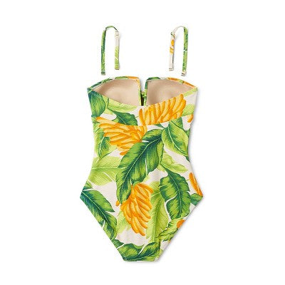 New - Kona Sol Women's Bandeau One Piece Swimsuit Full Coverage Swimwear Kona SolBullseye Deals