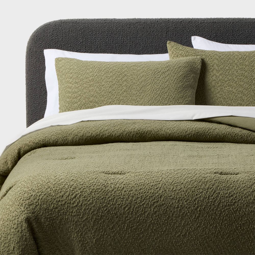Open Box - Full/Queen Boucle Comforter Set Green - Threshold™
