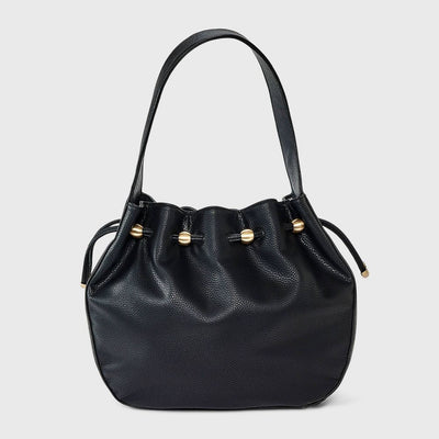 New - Drawstring Bucket Handbag - A New Day™ Black