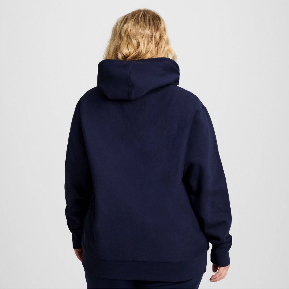 New - Champion Adult Sizing Iconic Embroidered Hoodie - Navy XS