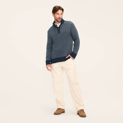 Open Box - Men's Nordic Stitch Pullover Sweater - Woolrich x Target Navy Blue S