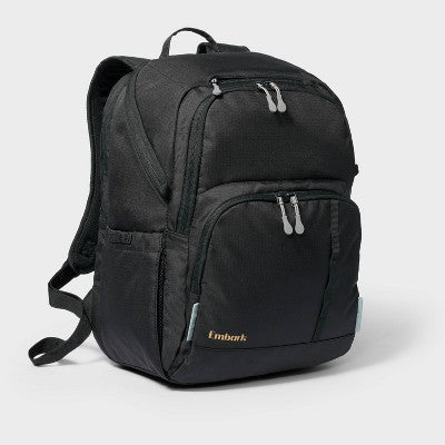 New - Embark Top-Load School Backpack Laptop Reflective Tape EmbarkBullseye Deals