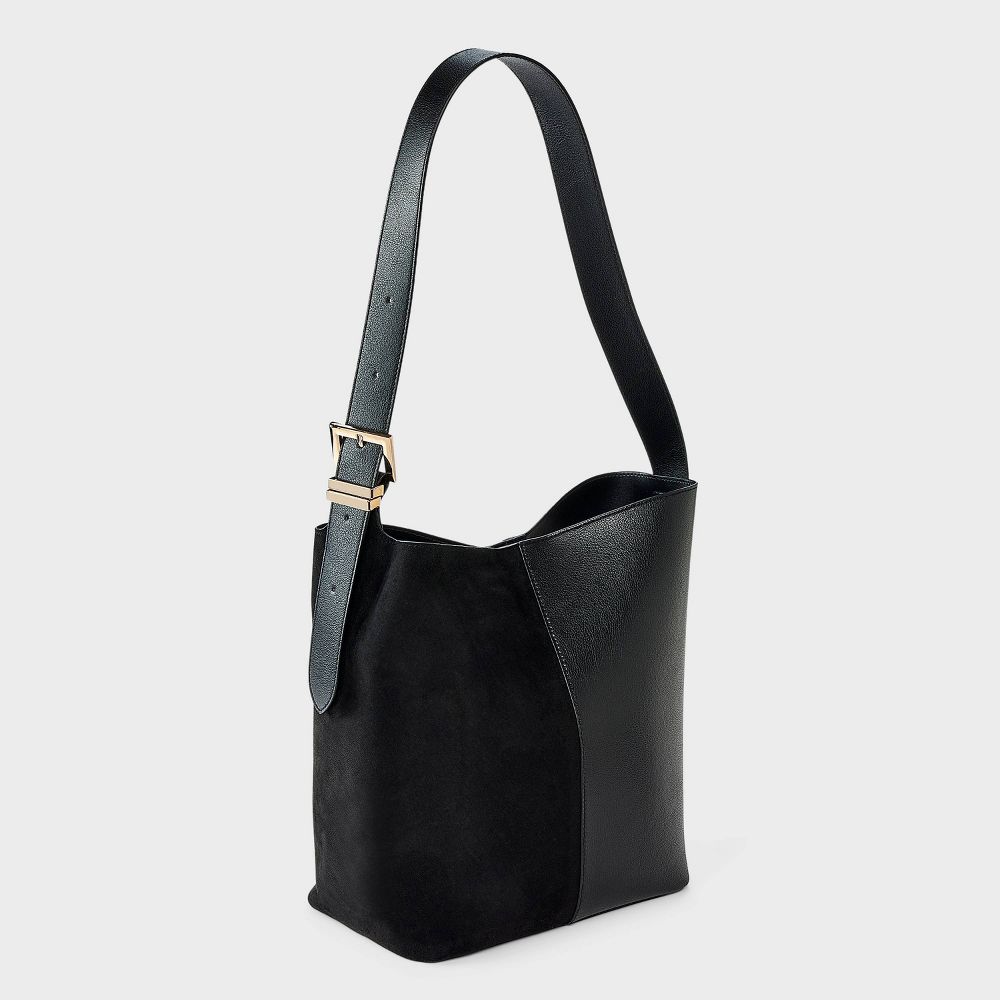 New - Shoulder Bucket Bag - A New Day™ Black