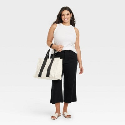 New - Ava & Viv Womens Plus High Rise Regular Crop Cropped Wide-Leg Pants Ava & VivBullseye Deals