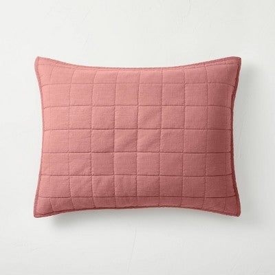 New - Casaluna Pillow Sham Linen-Blend OEKO-TEX Quilted CasalunaBullseye Deals