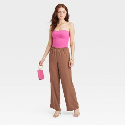 New - A New Day Women's Straight Pull-On Pants A New DayBullseye Deals