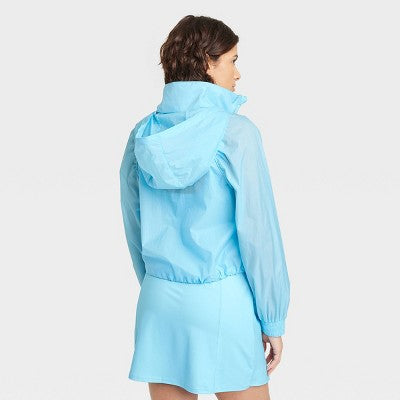 All In Motion Women's Cropped Hooded Wind-Resistant Windbreaker Jacket All In MotionBullseye Deals