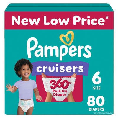 New - Pampers Cruisers 360 Diapers - Size 6 - 80ct