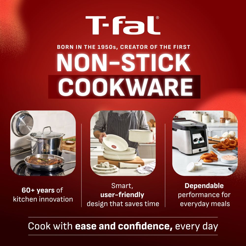 New - T-Fal Simply Cook 3.5qt Stainless Steel Saute Pan with Lid