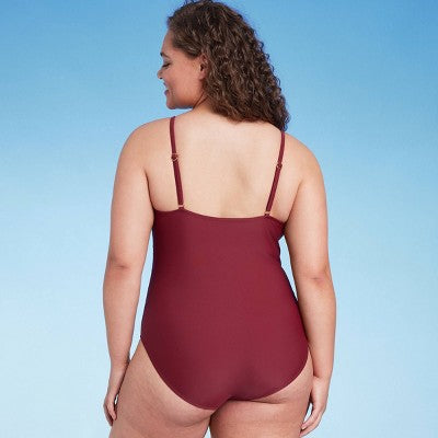 Women's Shirred Balconette Underwire One Piece Swimsuit - Shade & Shore Shade & ShoreBullseye Deals
