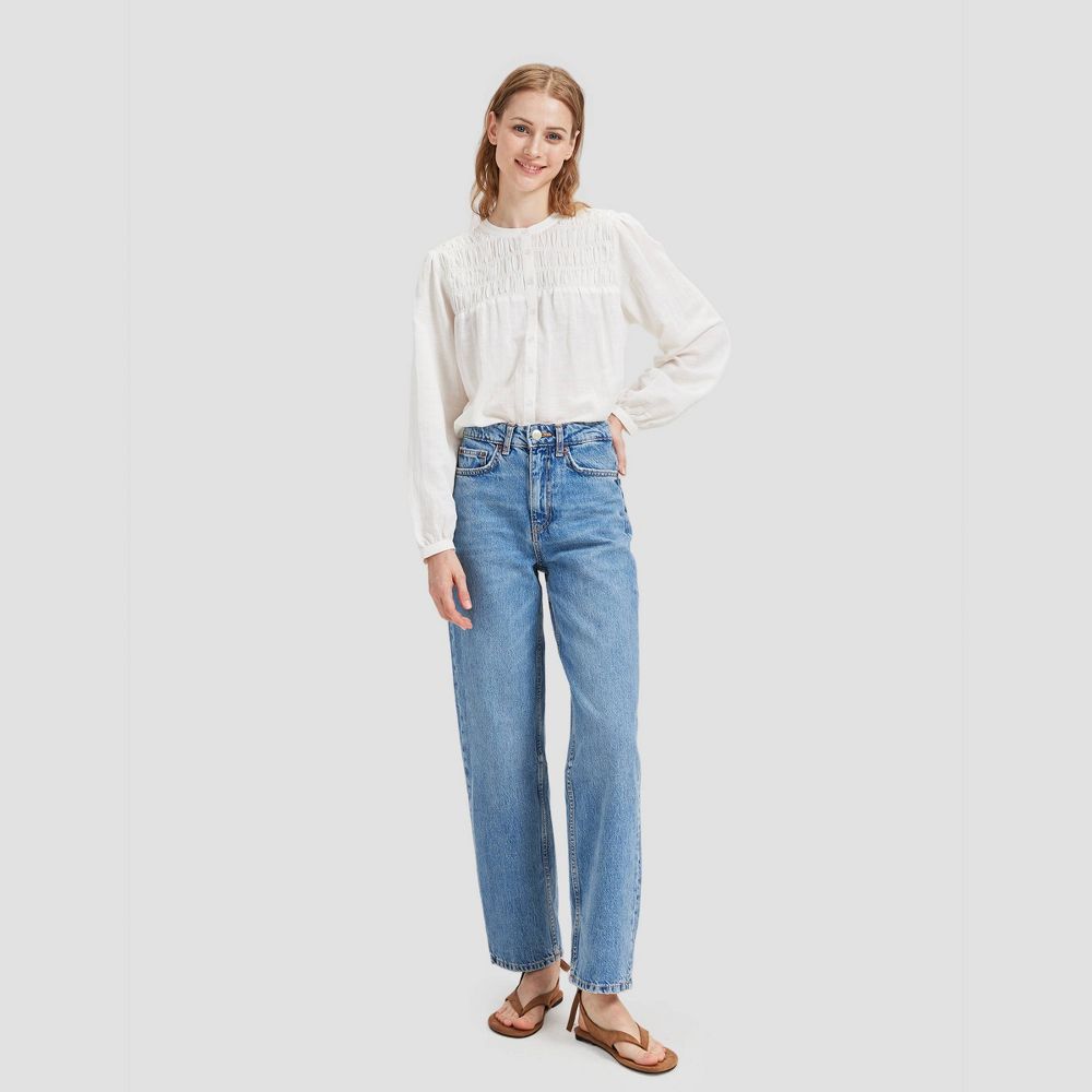 New - Women's Long Sleeve Button-Down Shirt - Universal Thread™ Ivory L