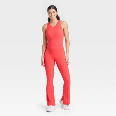 New - JoyLab Women's High Neck Flare Active Bodysuits Yoga Gym Workout Jumpsuit JoyLabBullseye Deals