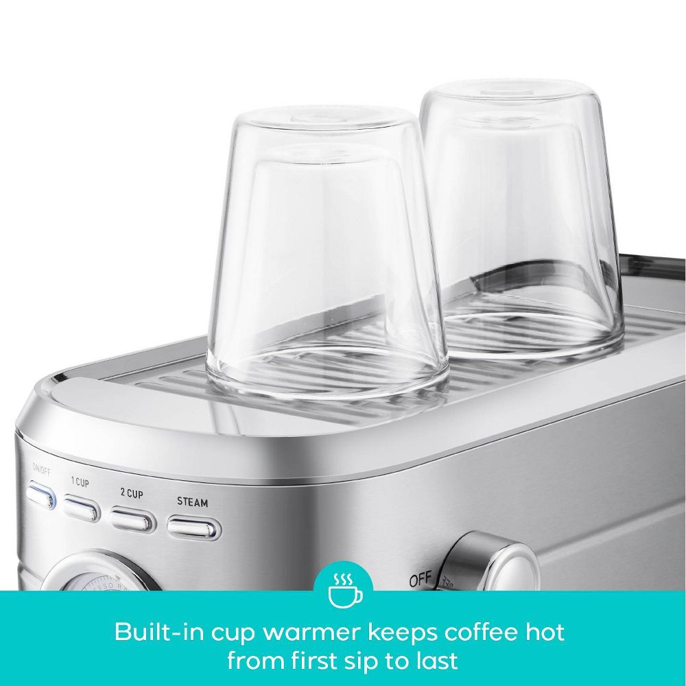 New - CASABREWS CM5418 20 Bar Espresso Machine and Coffee Maker with Pressure Gauge, Steam Function, Stainless Steel Housing, and 34 oz Removable Water Tank