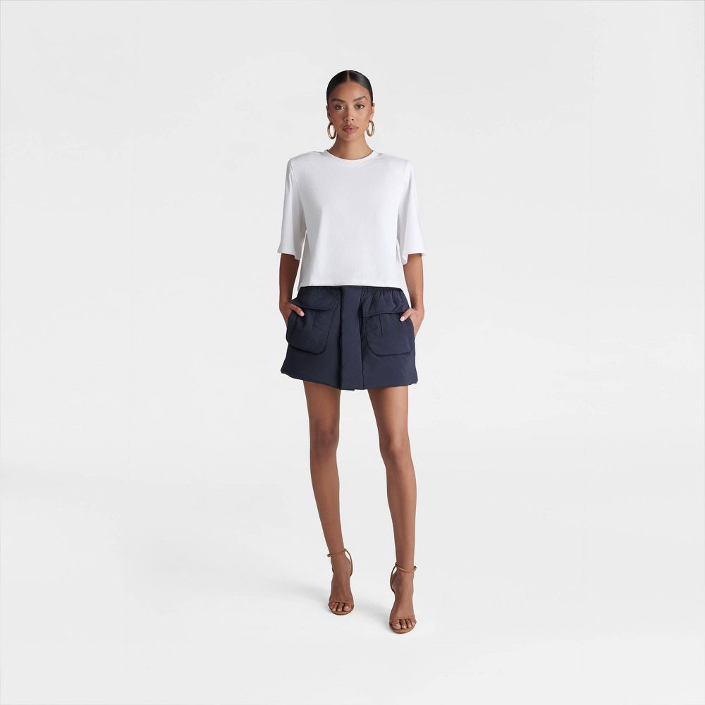 New - KBB by KAHLANA Women's 'The Duvet Cargo Skirt' - Navy Blue XL
