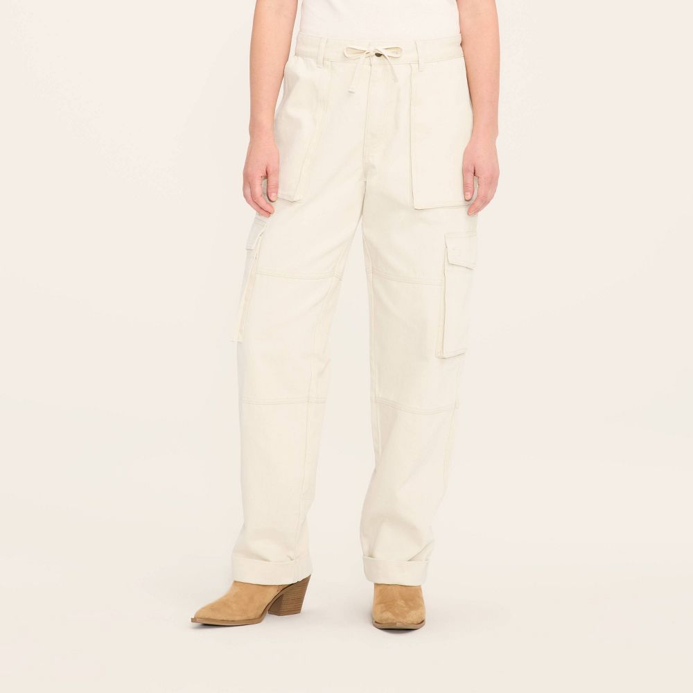 Open Box - Adult Mid-Rise Straight Leg Slouchy Cargo Pants - Woolrich x Target Cream XXL