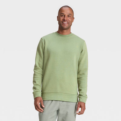 New - Men's Every Wear Fleece Crewneck Sweatshirt - Goodfellow & Co™ Light Green M