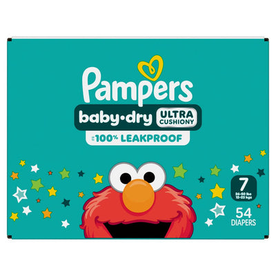 Open Box - Pampers Baby Dry Super Pack - Size 7 - 54ct