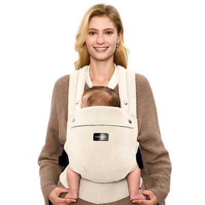 New - Momcozy Baby Carrier with Natural Cotton Linen - Light Amber