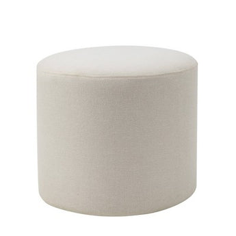 19" Round Pouf Ottoman Cream - WOVENBYRD WOVENBYRDBullseye Deals