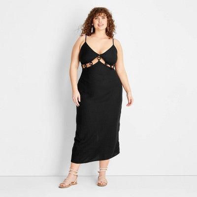 Open Box - Women's Sleeveless Ring Detail Maxi Dress - Future Collective with Jenee Naylor Future Collective with Jenee NaylorBullseye Deals