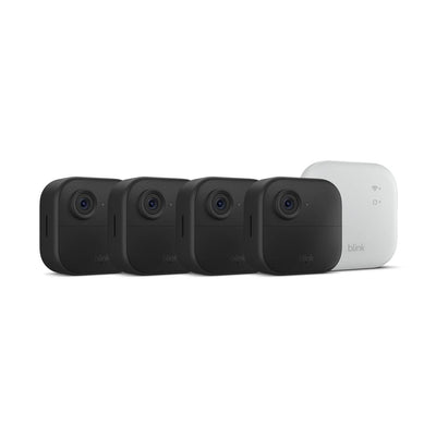 Open Box - Blink Outdoor 4 XR Wireless Security Camera with Extended Range, Go up to 400 Feet from Your Home, Sync Module XR Included - 4 Camera System