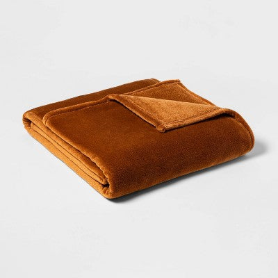 Threshold Microplush Bed Blanket Super-Soft Fits Standard Sizes Machine Washable ThresholdBullseye Deals
