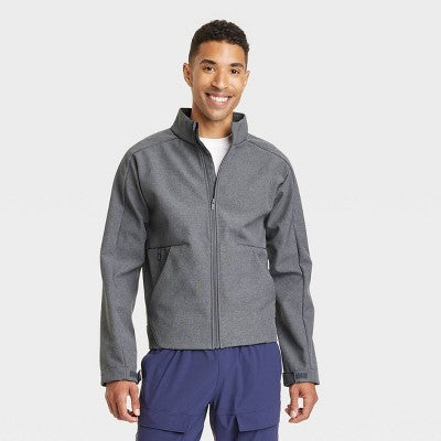 New - All In Motion Men's Zip-Up Winter Wind-Resistant Softshell Jacket All in MotionBullseye Deals