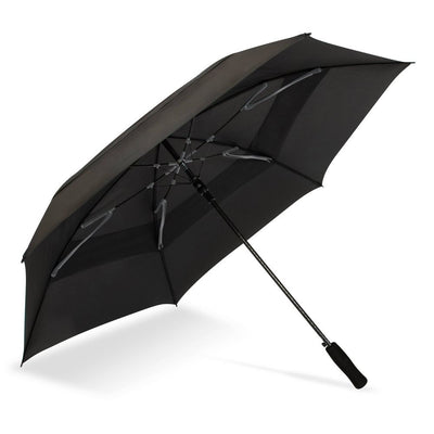 New - ShedRain Vortex 62 in Golf Umbrella - Black/Charcoal: Auto-Open, Solid Polyester, Plastic Handle