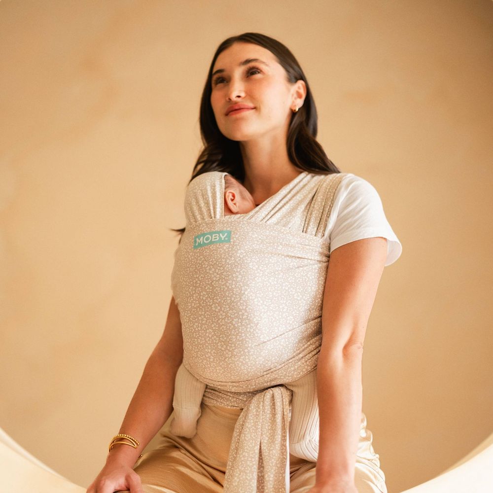 New - Moby Classic Wrap Baby Carrier - Coastal Blooms