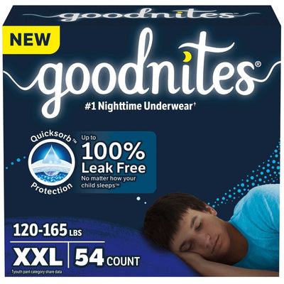 New - Goodnites Boys' Nighttime Underwear - Size XXL - 54ct